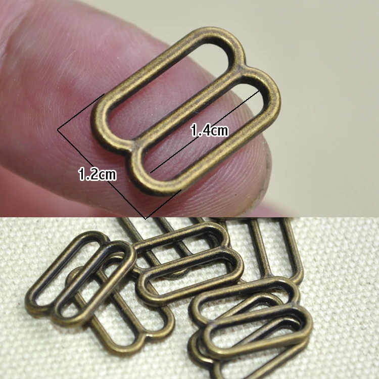 

free shipping accessories DIY1.4cm 20pcs bronze Bra strap adjust buckle\adjustment the buckle\metal adjustable clip alloy button