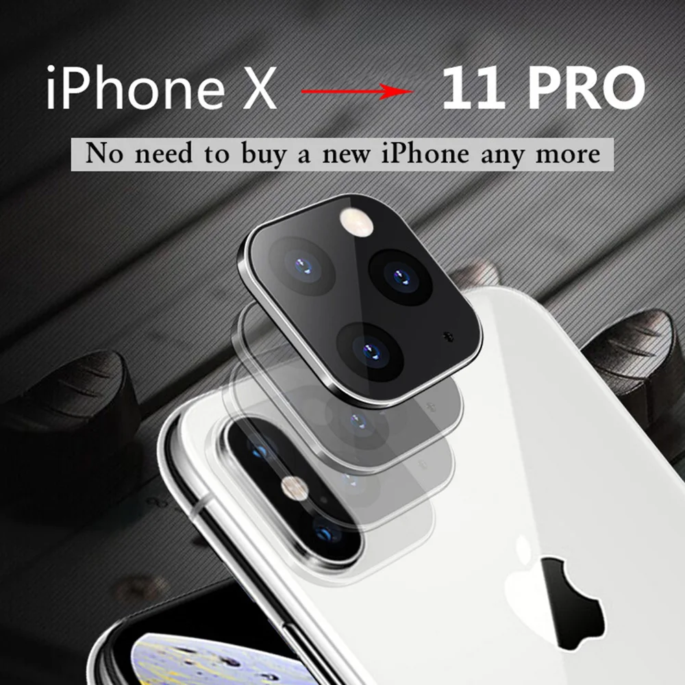 Подходит для iPhone Apple X XS MAX 11Pro для iPhone 11 PRO MAX диффузор наклейка Модифицированная крышка камеры титановый сплав