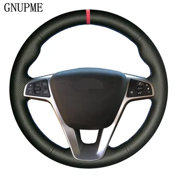 

DIY Hand-stitched Black Artificial Leather Car Steering Wheel Cover for Lada Vesta 2015 2016 2017 2018 2019 Vesta SW