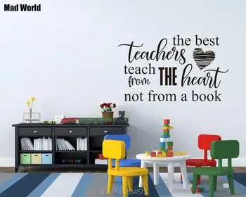 

THE BEST TEACHERS TEACH FROM THE HEART Wall Art Stickers Wall Decals Home DIY Decoration Removable Room Decor Wall Stickers