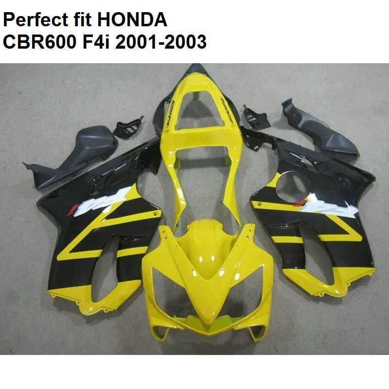 Пресс-форма для литья под давлением обтекатель для Honda CBR 600 F4i 01 02 03 желто-черные обтекатели комплект CBR600 F4i 2001 2002 2003 BA13