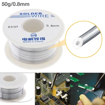 

63/37 50g 0.8mm No Clean Rosin Core Solder Tin Wire Reel Tin Lead Wire w/ 2% Flux Low Melting Point for Electric Soldering Iron