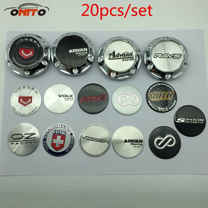 

Car styling 20pcs/set 65MM Chrome Wheel Center Hub Cap for vossen VOLK SPOON SPORTS logo Car Wheel Dust-proof emblem covers