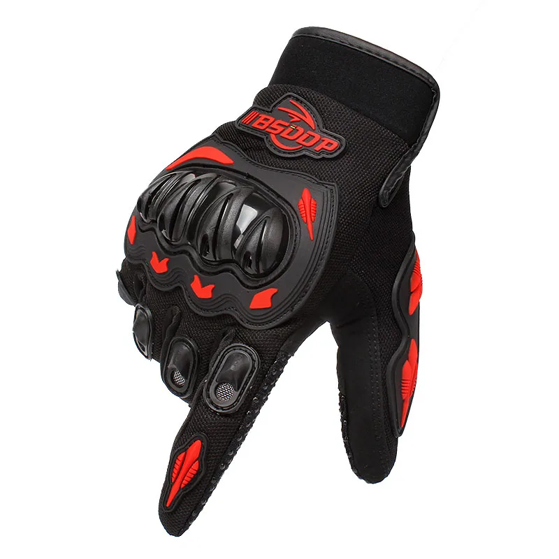 red Полный палец перчатки для мотокросса Luvas Guantes Moto защитные перчатки - Цвет: red