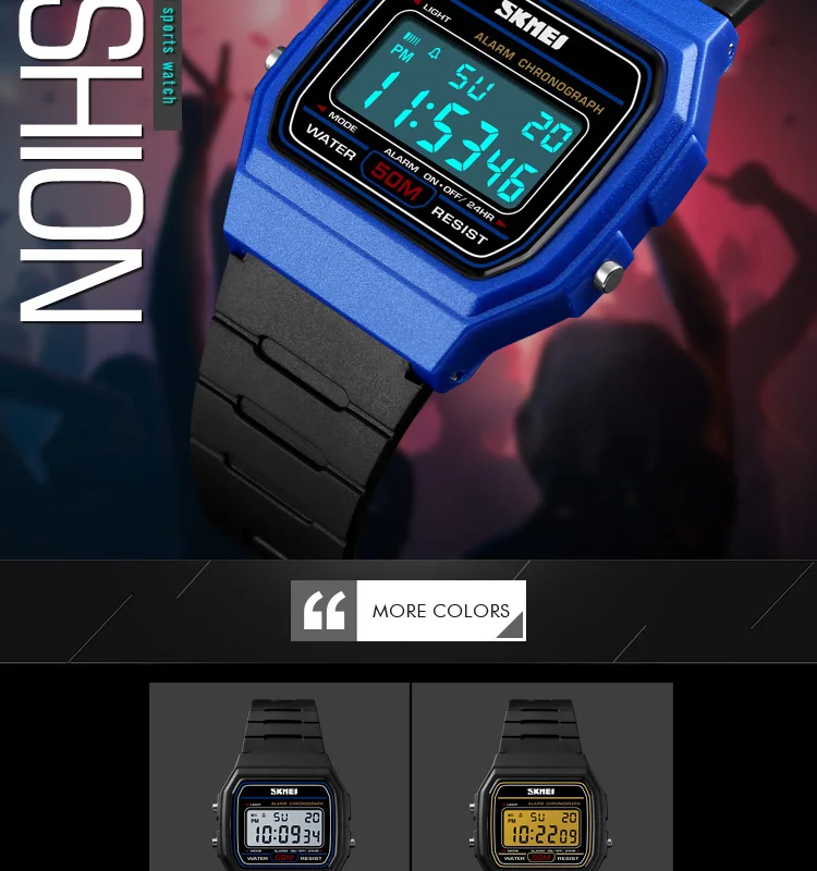 SKMEI Брендовые мужские цифровые часы хронограф спортивный электронный браслет 50 м водонепроницаемые мужские наручные часы будильник мужские часы, наручные часы