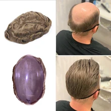 BYMC мужской парик блонд цвет 10x8 6X8 дюймов полный шнурок 0,04 мм супер мягкая тонкая кожа европейский Remy человеческие волосы парик для мужчин