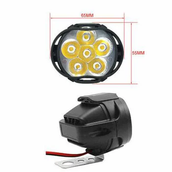 

9-85V Fog Light 6-LED Motorcycle Headlight Spot Light DRL Driving Lamp