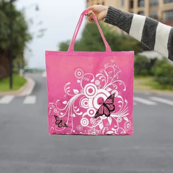 

Beautiful Grocery Tote Shopping Bag Eco-friendly Folding Reusable Portable Shoulder Handbag Polyester for Travel Grocery Bags