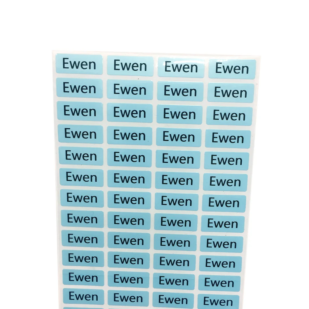 3Size Blue Name Stickers Waterproof Personal Office Supplies Tags Labels Children Scrapbook School Stationery Sticker Set paper stickers