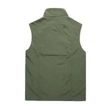 Мужской Свободный жилет большого размера с несколькими мешками, Тонкий Повседневный дышащий жилет с сеткой, Рыболовный Жилет