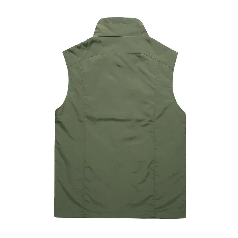 

Men's Large Size Loose-Fit Multi-Bag Waistcoat Reporter Mesh Thin Casual Breathable Waistcoat Reporter Fishing Vest