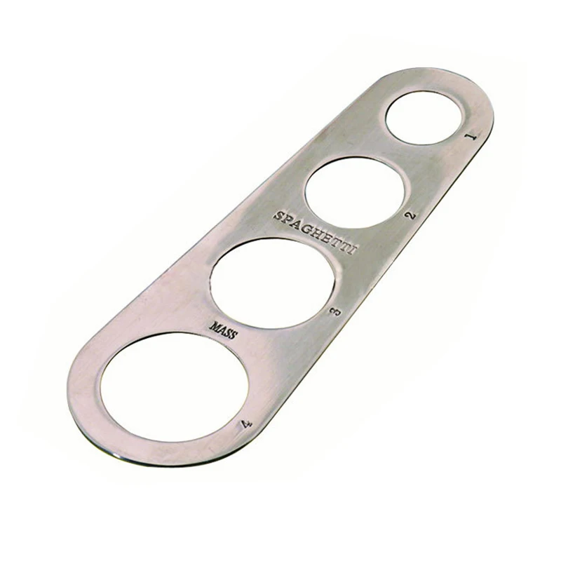 Easy Clearing Pasta Ruler Measuring 4-hole Western Restaurant Stainless Steel Spaghetti Measurer Cooking Supplies Control Tools