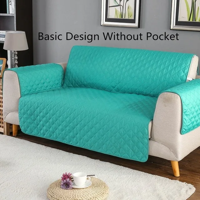 Light Blue Чехлы для диванов, стеганый водонепроницаемый чехол для дивана, защитный чехол для мебели, двусторонний, моющийся, съемный подлокотник, чехлы - Цвет: Light Blue