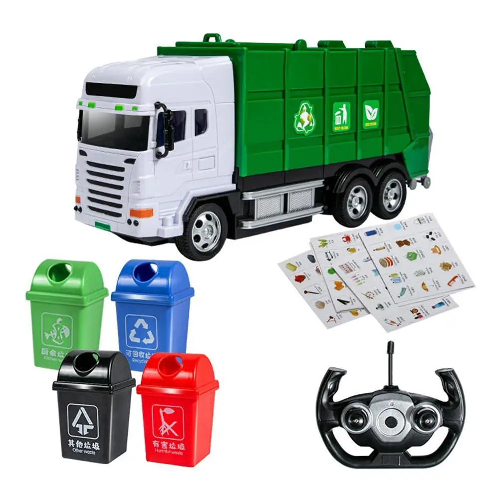 2.4GHz RC Car Toys Remote Control Garbage Truck Electric Environmental Protection Sanitation Vehicle Toy Car With dustbin 2.4GHz RC Car Toys Remote Control Garbage Truck Electric Environmental Protection Sanitation Vehicle Toy Car With dustbin