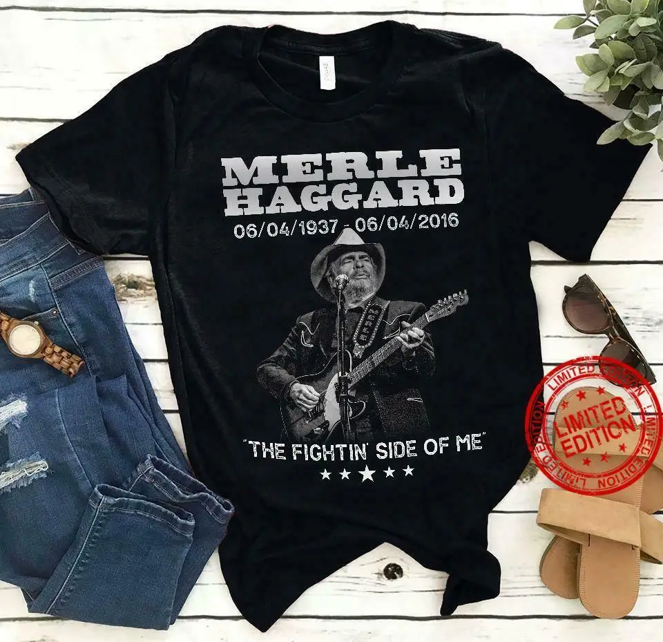 Футболка Merle Haggard The Fighting Side Of Me | Мужская одежда