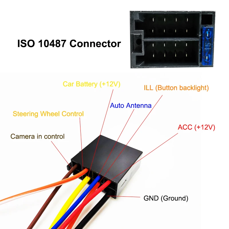 FEELDO Adaptador de cable de conversión de audio estéreo de coche para ISO a Toyota CD Radio cableado arnés original unidades de cabeza cable 