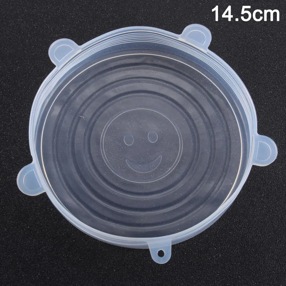 New Reusable Silicone Food Cover Bowl Covers Wrap Food Fresh-keeping Extensive Household Kitchen - Цвет: 14.5cm