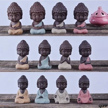 4 традиционные милые статуи маленького Будды, индийская Мандала скульптура чайные Домашние животные