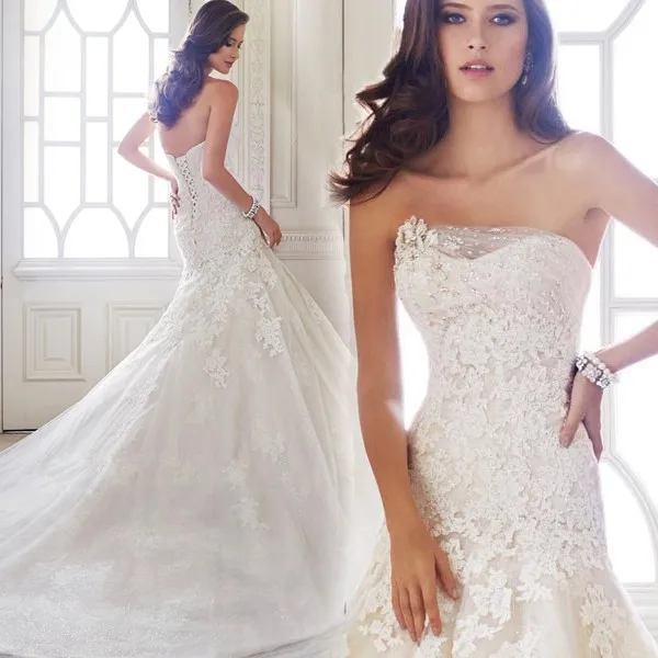 Длинная романтическая Casamento Аппликации Бисер vestido de noiva renda кружевное свадебное платье в винтажном стиле; платья для матери невесты