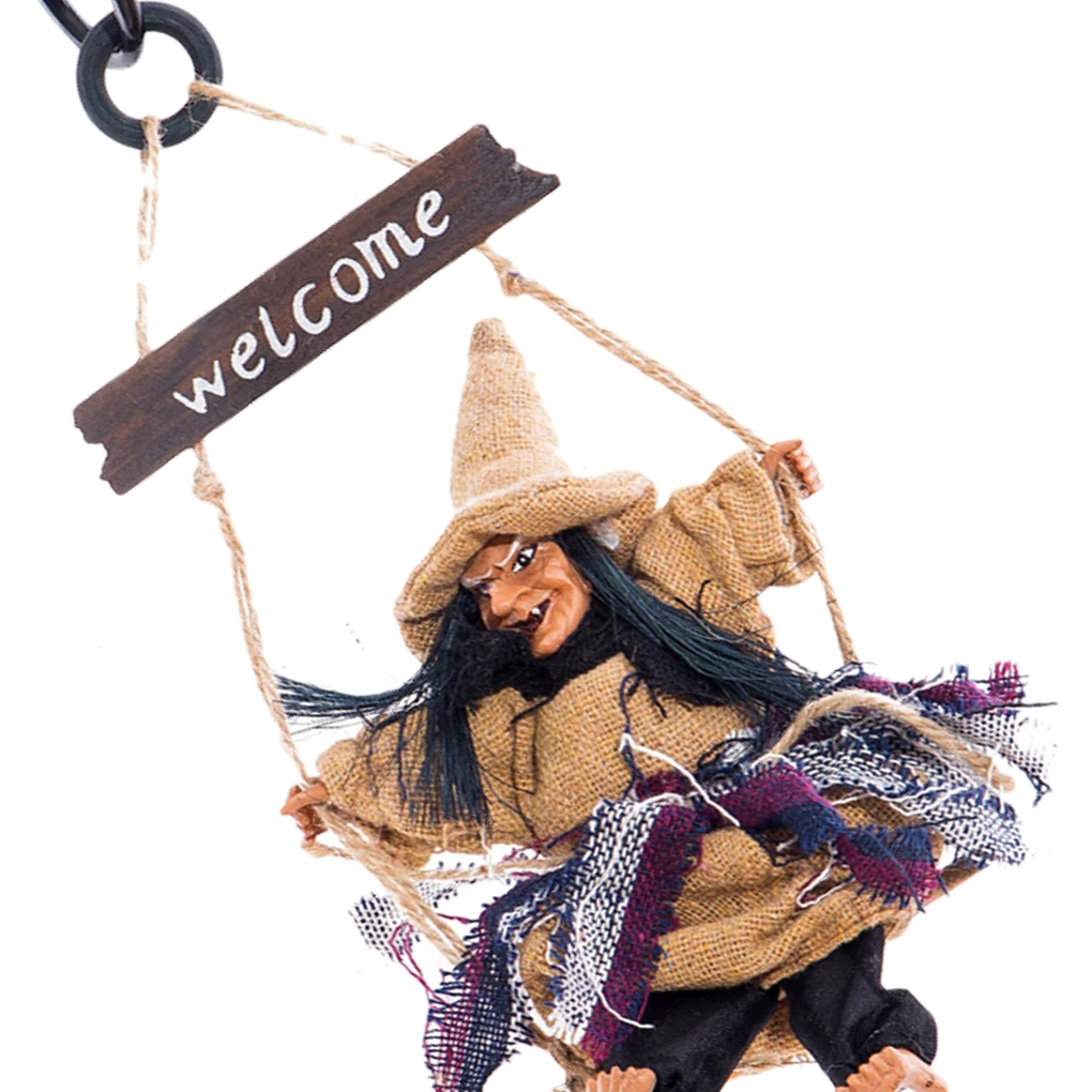 FenKicyen Halloween Ghost Witch Doll Horror Scary Hanging Decoration Ghost Flying Witch Pendant Halloween DIY Party Ornaments