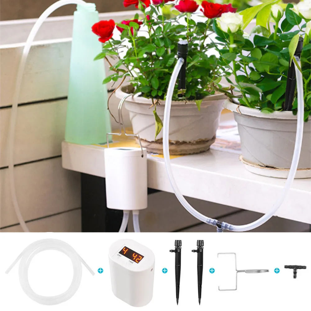 Micro Automatic Drip Irrigation System Automatic Watering Timer for Potted Plant 