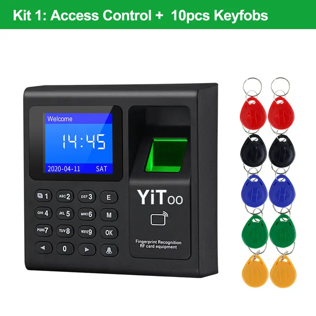 YiToo Complete Fingerprint Password Access Control Set Attendance Check Electronic Smart Door Lock Power Supply Biometric Lock Kit1