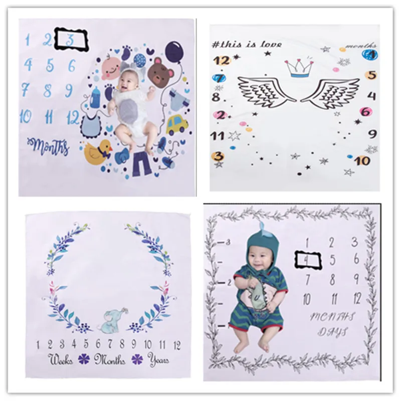 

Newborn Baby Monthly Growth Milestone Rug Commemorate Photography Accessories Blanket Cloth Background props Little Duck