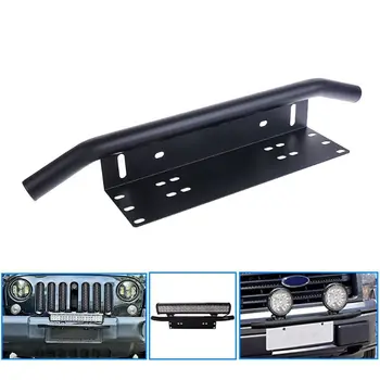 

Front Bumper License Plate Holder Mount Bracket Off-Road Vehicle LED Light Modified License Plate Stand