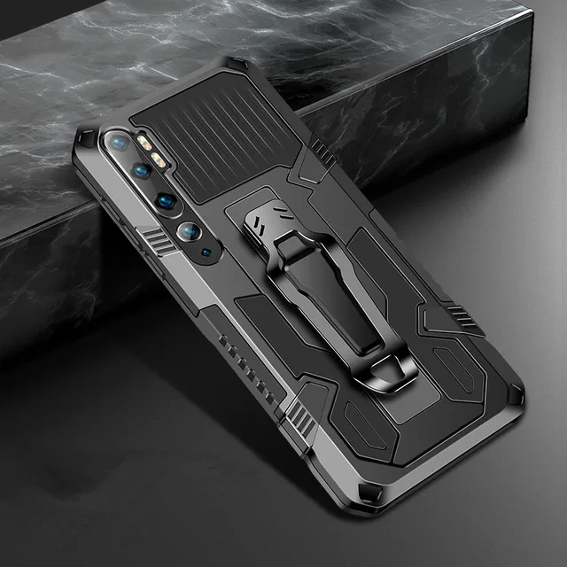 Luxury Shockproof Armor Phone Case For Xiaomi Redmi Note 10X 9 9A 9C 9S Pro Max Rugged Metal Aluminum Magnetic Anti-fall Cover Black