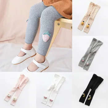 

Children's Socks Newborn Baby Girls Socks Baby Childen Girls Lovely Solid Banana Cotton Ninth Length Pantyhose Stockings