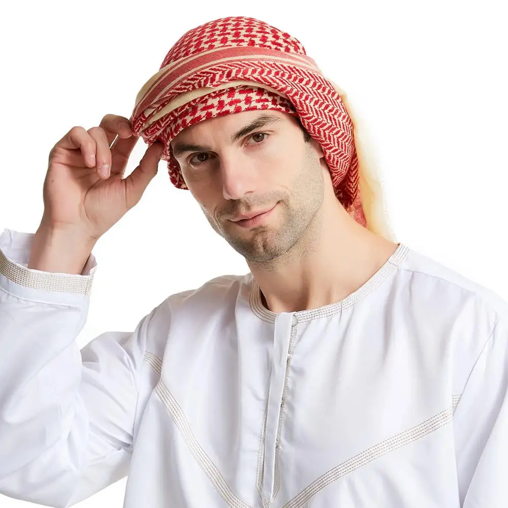  Men Arab Kafiya Keffiyeh Head Scarf Arabic Muslim Head