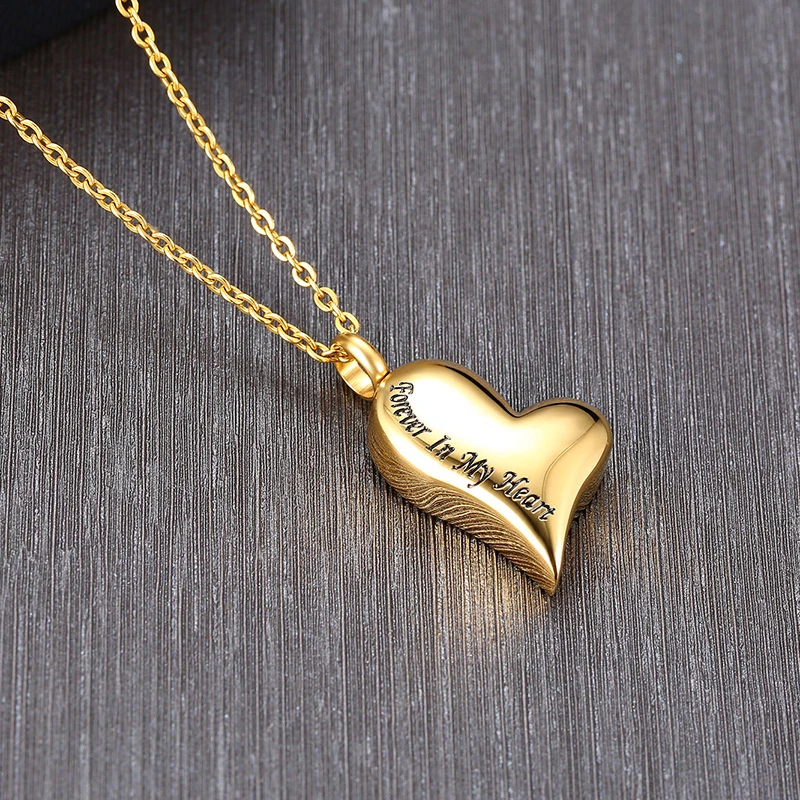 Forever In My сердечко Кремация подвеска урна ожерелье для женщин для хранения пепла на память ювелирные изделия