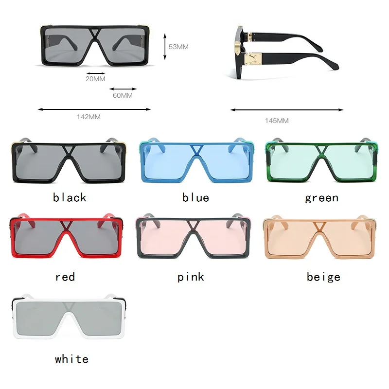 GIFANSEE негабаритные Квадратные Солнцезащитные очки для мужчин и женщин ретро солнцезащитные очки Роскошные брендовые винтажные дизайнерские uv400 очки