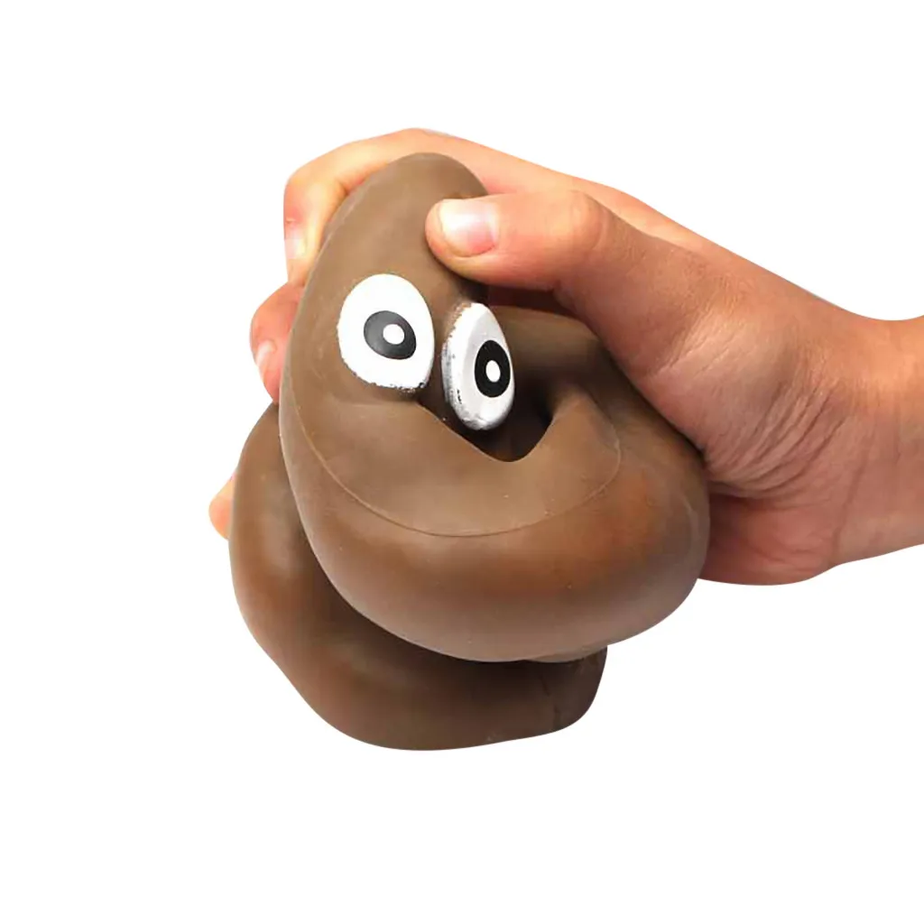 2 шт. Squishies медленно поднимающаяся Новинка Squeeze Turd эластичный Poo снятие стресса сжимающая ручная игрушка шалость игрушечная какашка Забавный подарок