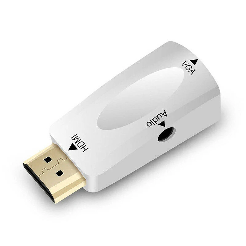 HDMI мужчина к VGA Женский 1080p видео конвертер адаптер 3,5 мм аудио кабель для ПК