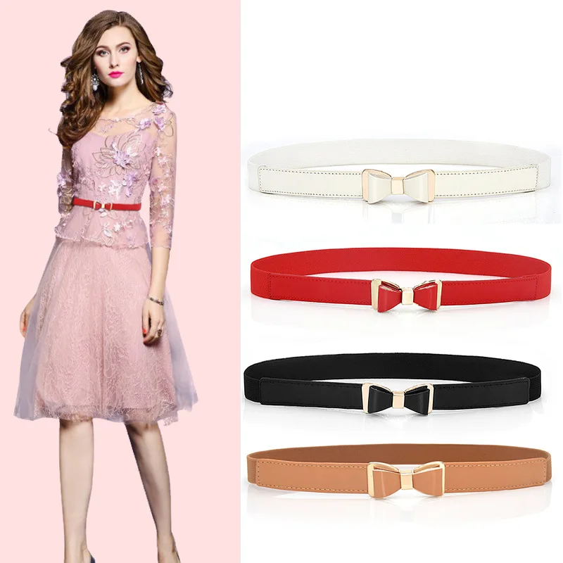 Women`s Elastic Belt Wide Dress Waist Belt Stretch Elastic Wide Corset Waist hengreda Cummerbund by Fashion leaves Buckle