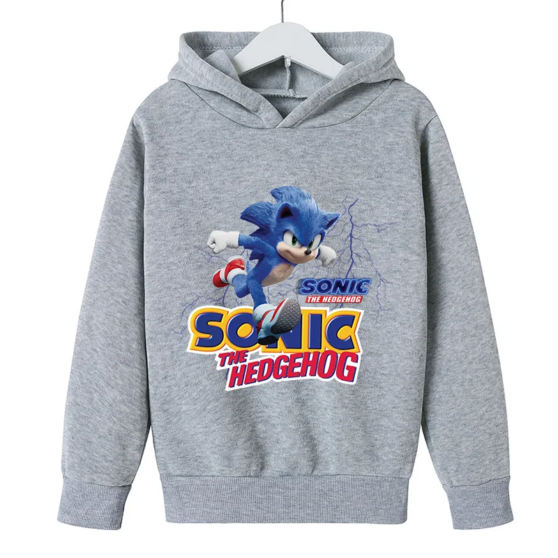 Child Pullover 5 To 14 12 months Youngsters Hoodies Sonic The Hedgehog Print Sweatshirt Boys Women Harajuku Lengthy Sleeve Teen Garments winter