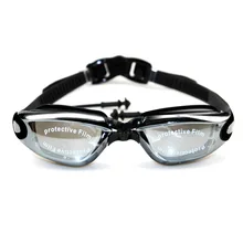 Цельнокроеные очки Earplug с высокой четкостью, противотуманные, гальванические очки для взрослых, для плавания, дайвинга, силикагель, зеркальный ремень, очки C