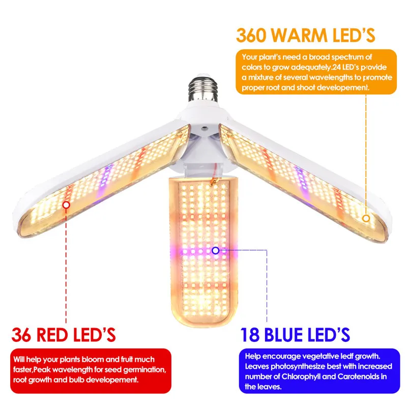 4pcs/lot Full Spectrum 150W LED Grow Light Plant Lights E27 Bulb Phytolamp Red Blue Warm White For Indoor Greenhouse Vegs Seed