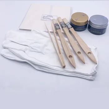 

Easy Gilding gold leaf set - 100 sheets gold leaf one bottle gilding glue and clear coat two brushes and cotton gloves tweezers
