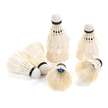 

12pcs Duck Feather Shuttlecock Competition Badminton Black Duck Board Feather Flying Stability Durable Shuttlecock Ball