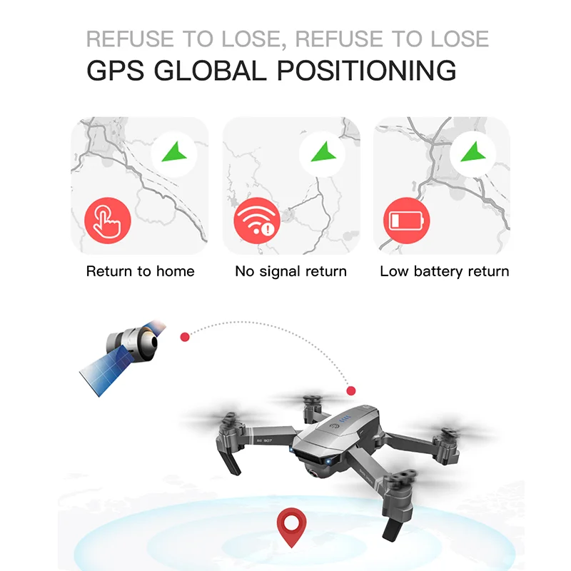 LAUMOX SG907 gps Дрон с камерой 4K HD широкоугольный 5G wifi FPV RC Дрон Квадрокоптер складной Профессиональный Дрон режим следования за мной