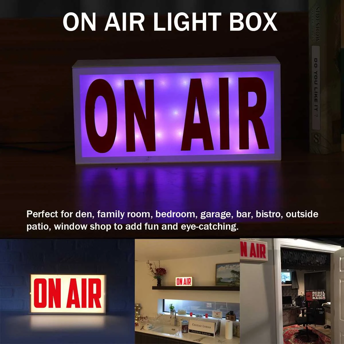 Remote Control ON AIR Acrylic Studio LED Neon Light Sign Letter Box
