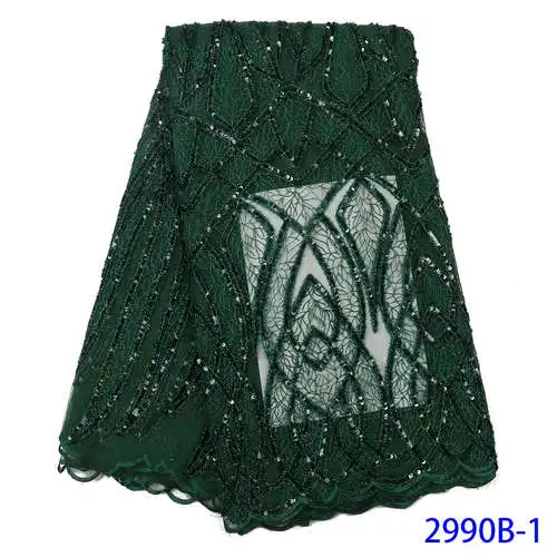 NIAI Latest French Sequins Tulle Lace Material High Quality Nigerian Lace Fabrics Embroidered African Lace Fabric XY2990B-6 - Цвет: picture 1