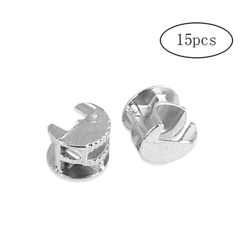 

15Pcs Silver Tone 12mm Dia Head Metal Connect Cam Cabinet Furniture Connecter Cam Fittings-12mm (Silvery)