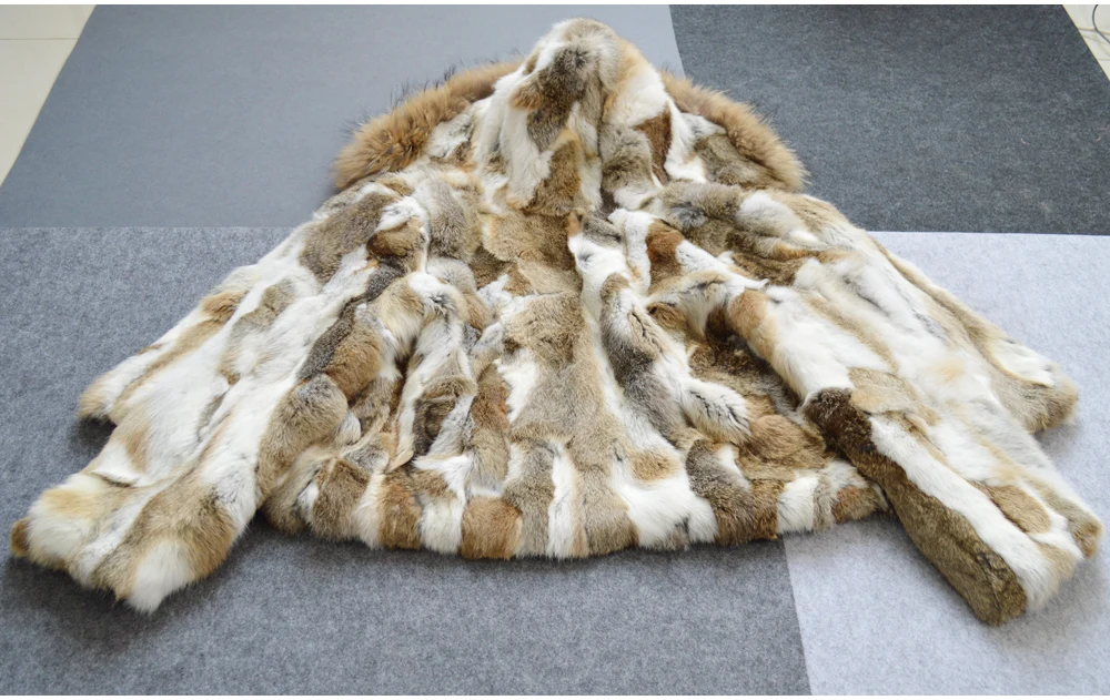 Горячая Распродажа Женское пальто из натурального кроличьего меха женская зимняя теплая куртка из натурального кроличьего меха Повседневная шуба из натурального кроличьего меха