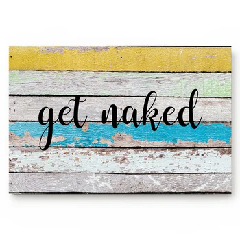 

Get Naked Vintage Wooden Board Texture Bathroom Non-slip Doormat Bathroom Accessories Living Room Kitchen Doormat