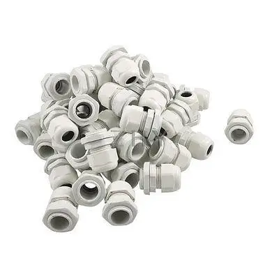 

PG13.5 IP67 Waterproof White Plastic Cable Gland Fastener 50 Pcs