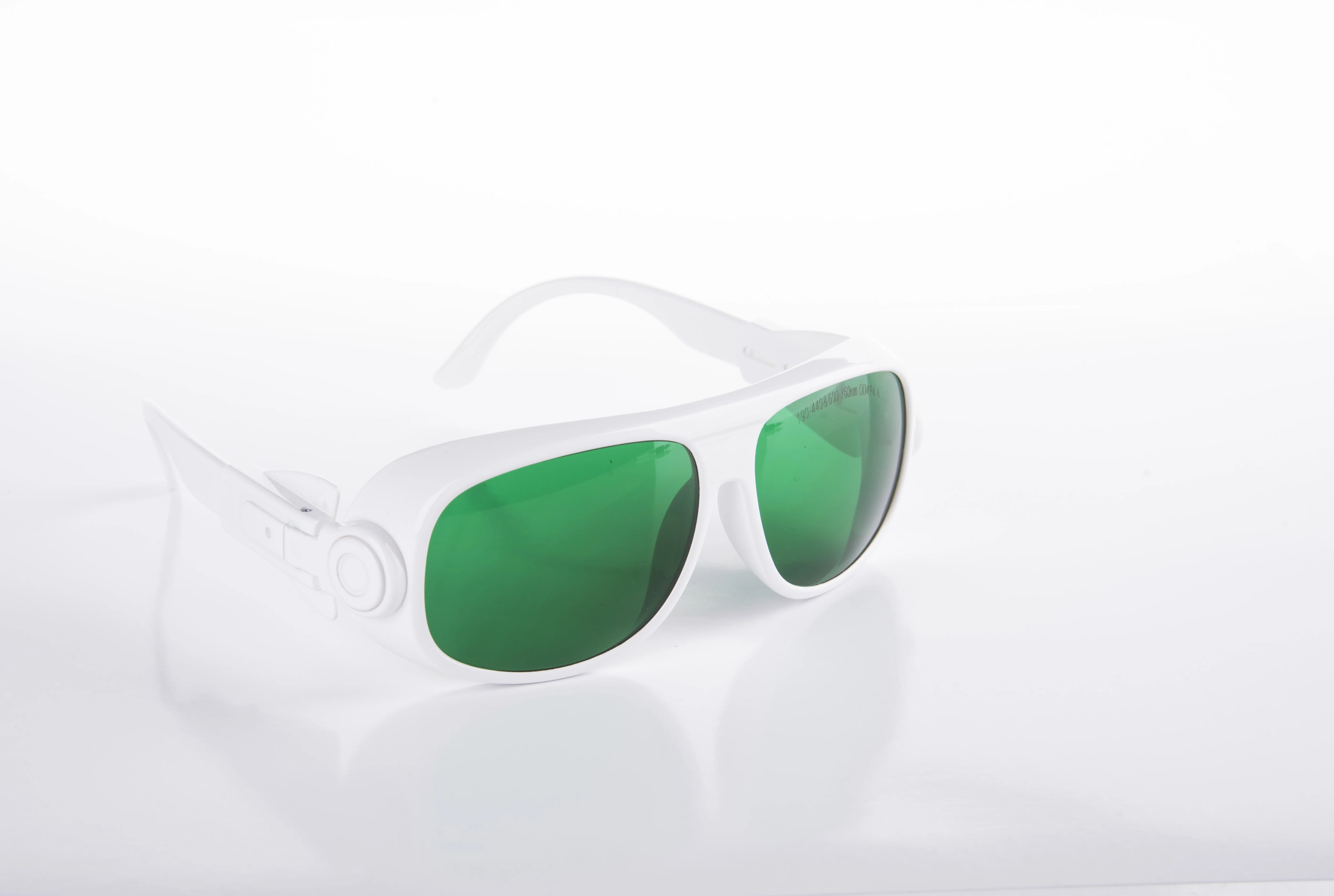 Лазерные защитные очки для 190-440nm и 600-760nm O.D 4+ CE с черный чехол и ткань