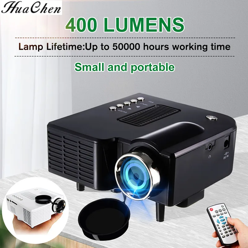 HUACHEN UC28 + Мини Портативный 1080P HD проектор домашний кинотеатр Модернизированный HDMI